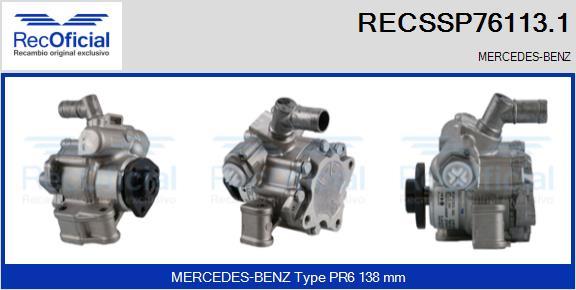 RECOFICIAL RECSSP76113.1 - Хидравлична помпа, кормилно управление vvparts.bg