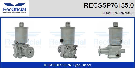 RECOFICIAL RECSSP76135.0 - Хидравлична помпа, кормилно управление vvparts.bg