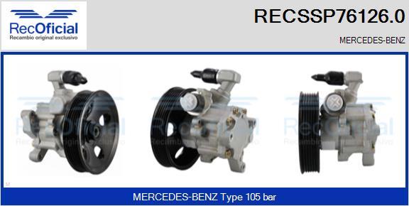 RECOFICIAL RECSSP76126.0 - Хидравлична помпа, кормилно управление vvparts.bg