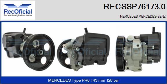 RECOFICIAL RECSSP76173.0 - Хидравлична помпа, кормилно управление vvparts.bg