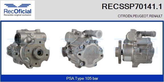 RECOFICIAL RECSSP70141.1 - Хидравлична помпа, кормилно управление vvparts.bg