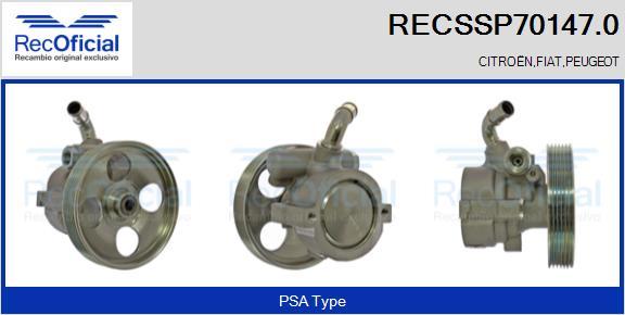 RECOFICIAL RECSSP70147.0 - Хидравлична помпа, кормилно управление vvparts.bg