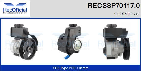 RECOFICIAL RECSSP70117.0 - Хидравлична помпа, кормилно управление vvparts.bg