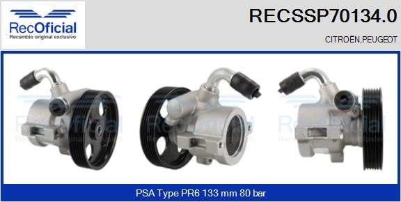 RECOFICIAL RECSSP70134.0 - Хидравлична помпа, кормилно управление vvparts.bg