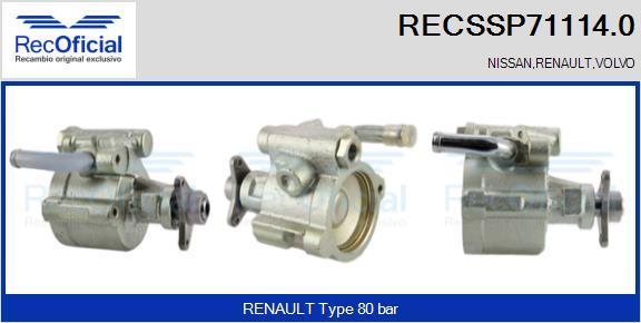 RECOFICIAL RECSSP71114.0 - Хидравлична помпа, кормилно управление vvparts.bg