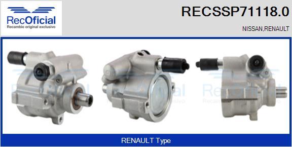 RECOFICIAL RECSSP71118.0 - Хидравлична помпа, кормилно управление vvparts.bg