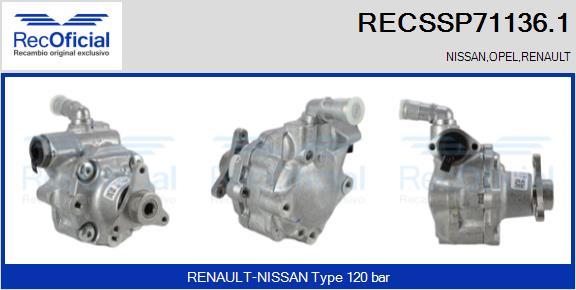 RECOFICIAL RECSSP71136.1 - Хидравлична помпа, кормилно управление vvparts.bg