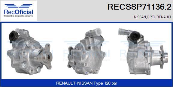 RECOFICIAL RECSSP71136.2 - Хидравлична помпа, кормилно управление vvparts.bg