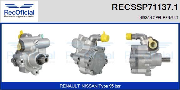 RECOFICIAL RECSSP71137.1 - Хидравлична помпа, кормилно управление vvparts.bg