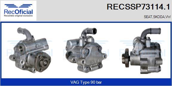 RECOFICIAL RECSSP73114.1 - Хидравлична помпа, кормилно управление vvparts.bg