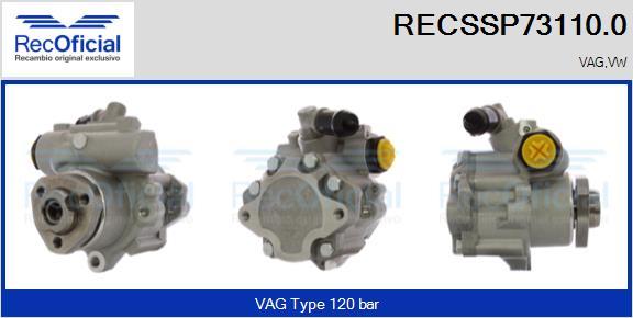 RECOFICIAL RECSSP73110.0 - Хидравлична помпа, кормилно управление vvparts.bg