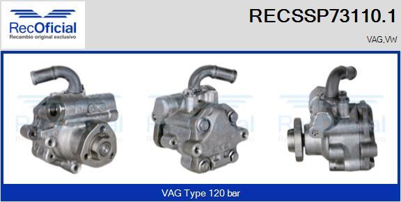 RECOFICIAL RECSSP73110.1 - Хидравлична помпа, кормилно управление vvparts.bg