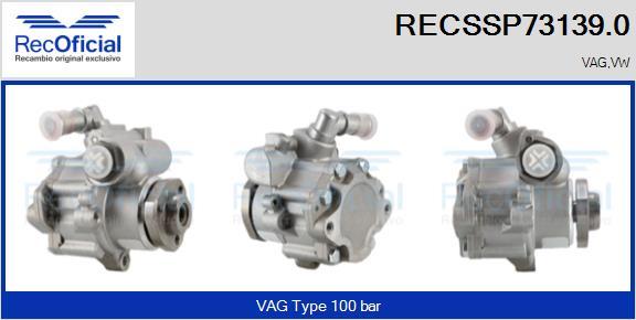 RECOFICIAL RECSSP73139.0 - Хидравлична помпа, кормилно управление vvparts.bg