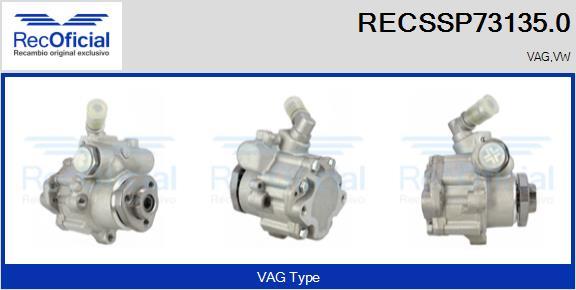 RECOFICIAL RECSSP73135.0 - Хидравлична помпа, кормилно управление vvparts.bg