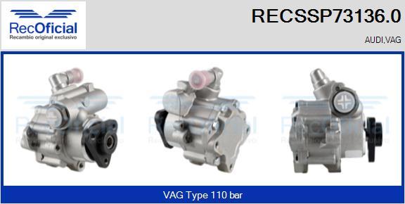 RECOFICIAL RECSSP73136.0 - Хидравлична помпа, кормилно управление vvparts.bg