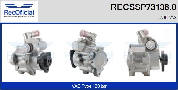 RECOFICIAL RECSSP73138.0 - Хидравлична помпа, кормилно управление vvparts.bg