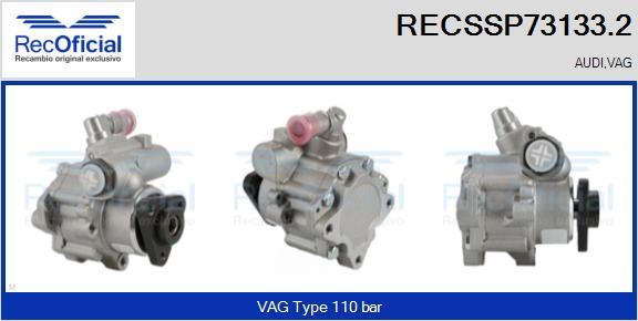 RECOFICIAL RECSSP73133.2 - Хидравлична помпа, кормилно управление vvparts.bg