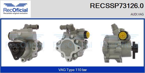 RECOFICIAL RECSSP73126.0 - Хидравлична помпа, кормилно управление vvparts.bg