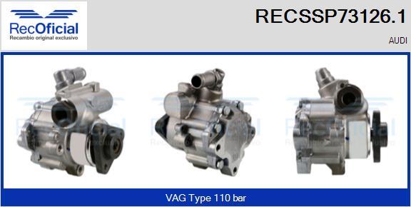 RECOFICIAL RECSSP73126.1 - Хидравлична помпа, кормилно управление vvparts.bg