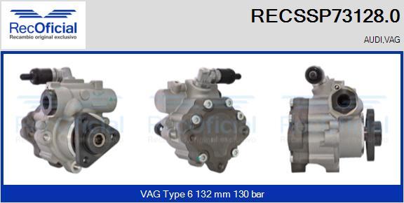 RECOFICIAL RECSSP73128.0 - Хидравлична помпа, кормилно управление vvparts.bg