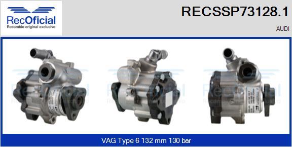 RECOFICIAL RECSSP73128.1 - Хидравлична помпа, кормилно управление vvparts.bg