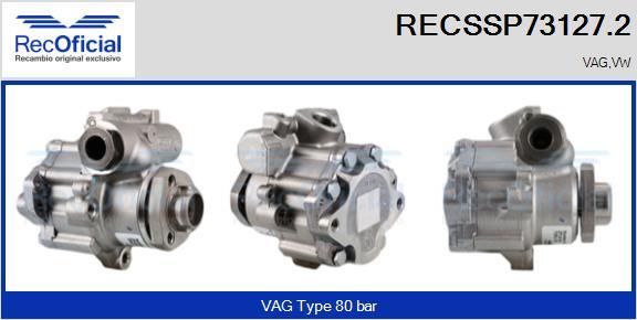 RECOFICIAL RECSSP73127.2 - Хидравлична помпа, кормилно управление vvparts.bg