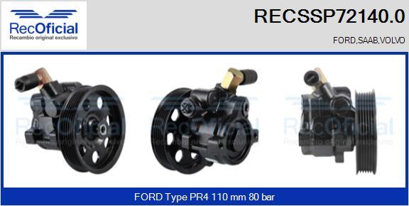 RECOFICIAL RECSSP72140.0 - Хидравлична помпа, кормилно управление vvparts.bg