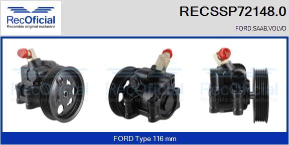 RECOFICIAL RECSSP72148.0 - Хидравлична помпа, кормилно управление vvparts.bg