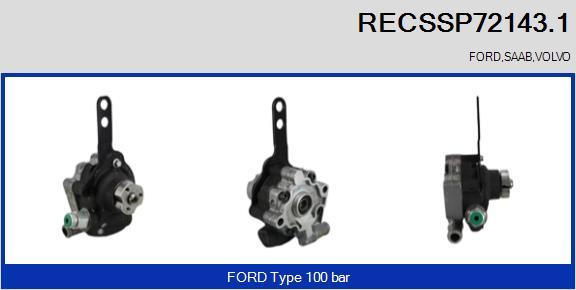 RECOFICIAL RECSSP72143.1 - Хидравлична помпа, кормилно управление vvparts.bg