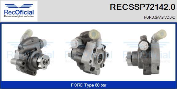 RECOFICIAL RECSSP72142.0 - Хидравлична помпа, кормилно управление vvparts.bg