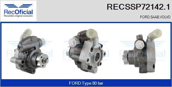 RECOFICIAL RECSSP72142.1 - Хидравлична помпа, кормилно управление vvparts.bg