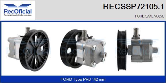 RECOFICIAL RECSSP72105.1 - Хидравлична помпа, кормилно управление vvparts.bg