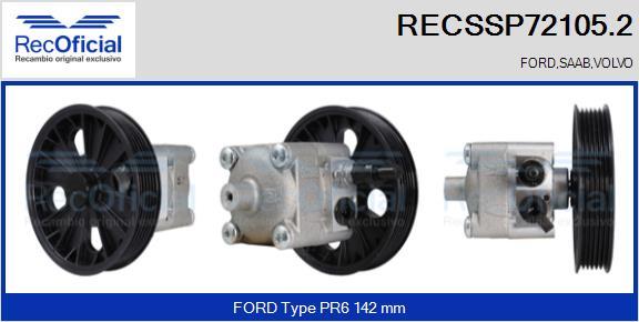 RECOFICIAL RECSSP72105.2 - Хидравлична помпа, кормилно управление vvparts.bg