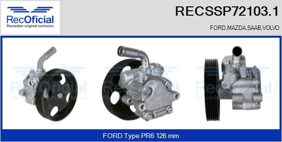 RECOFICIAL RECSSP72103.1 - Хидравлична помпа, кормилно управление vvparts.bg