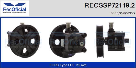 RECOFICIAL RECSSP72119.2 - Хидравлична помпа, кормилно управление vvparts.bg