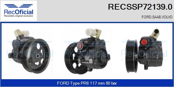 RECOFICIAL RECSSP72139.0 - Хидравлична помпа, кормилно управление vvparts.bg