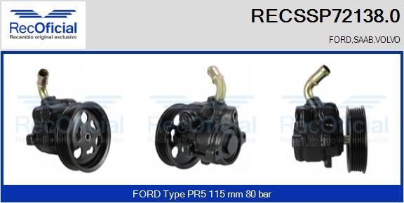 RECOFICIAL RECSSP72138.0 - Хидравлична помпа, кормилно управление vvparts.bg