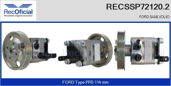 RECOFICIAL RECSSP72120.2 - Хидравлична помпа, кормилно управление vvparts.bg