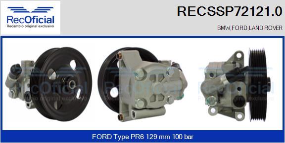 RECOFICIAL RECSSP72121.0 - Хидравлична помпа, кормилно управление vvparts.bg