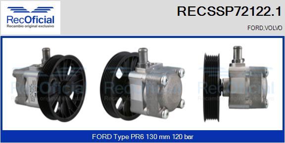 RECOFICIAL RECSSP72122.1 - Хидравлична помпа, кормилно управление vvparts.bg