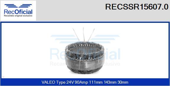RECOFICIAL RECSSR15607.0 - Статор, генератор vvparts.bg