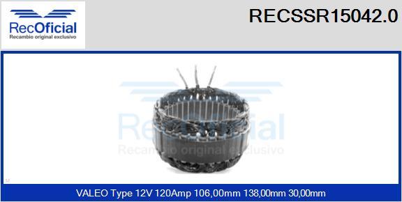 RECOFICIAL RECSSR15042.0 - Статор, генератор vvparts.bg