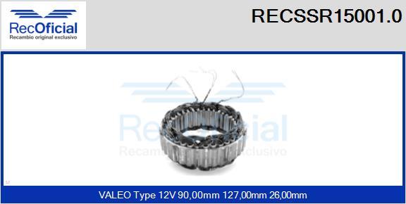 RECOFICIAL RECSSR15001.0 - Статор, генератор vvparts.bg