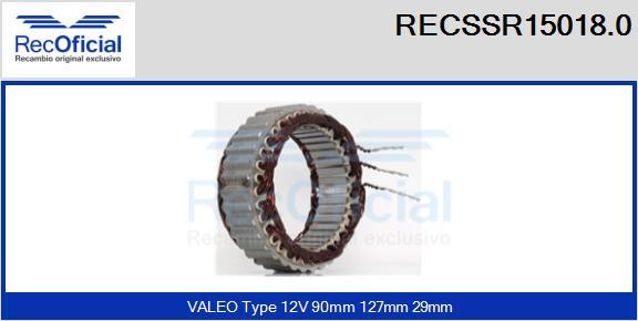RECOFICIAL RECSSR15018.0 - Статор, генератор vvparts.bg