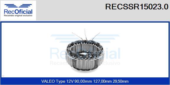 RECOFICIAL RECSSR15023.0 - Статор, генератор vvparts.bg