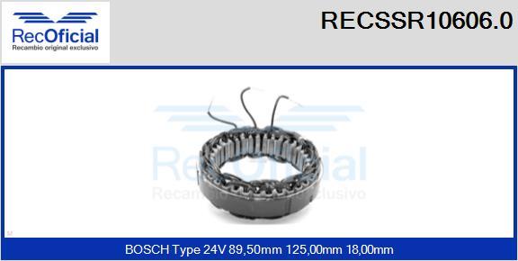 RECOFICIAL RECSSR10606.0 - Статор, генератор vvparts.bg