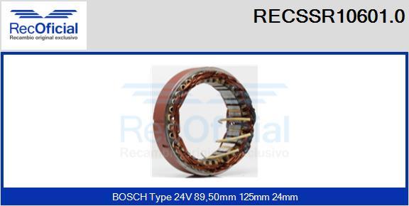 RECOFICIAL RECSSR10601.0 - Статор, генератор vvparts.bg