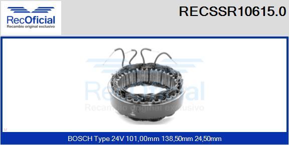 RECOFICIAL RECSSR10615.0 - Статор, генератор vvparts.bg