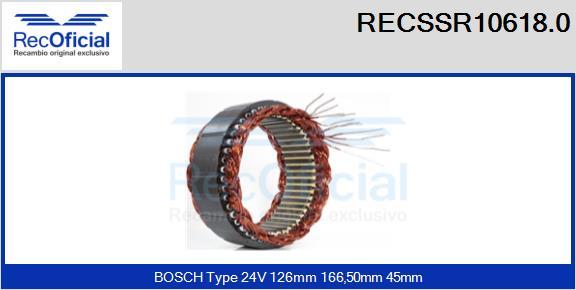 RECOFICIAL RECSSR10618.0 - Статор, генератор vvparts.bg