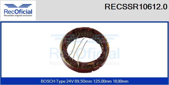 RECOFICIAL RECSSR10612.0 - Статор, генератор vvparts.bg